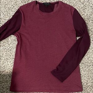 Banana Republic Maroon Long Sleeve Tee